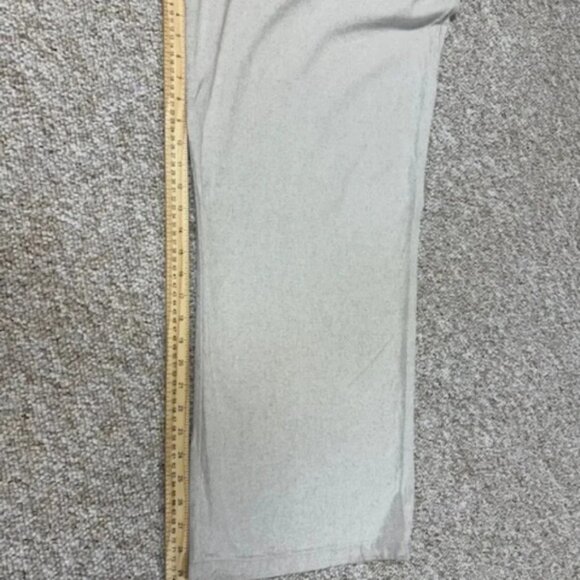 ASOS Pants Womens 14 Beige Pleated Wide Leg High Rise Boho Linen Blend - Picture 8 of 11